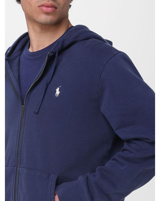 Polo Ralph Lauren Blue Cotton Hoodie for men