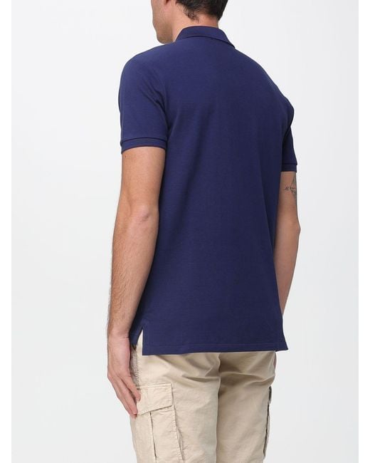 Polo Ralph Lauren Blue Cotton Polo Shirt With Pony Logo for men