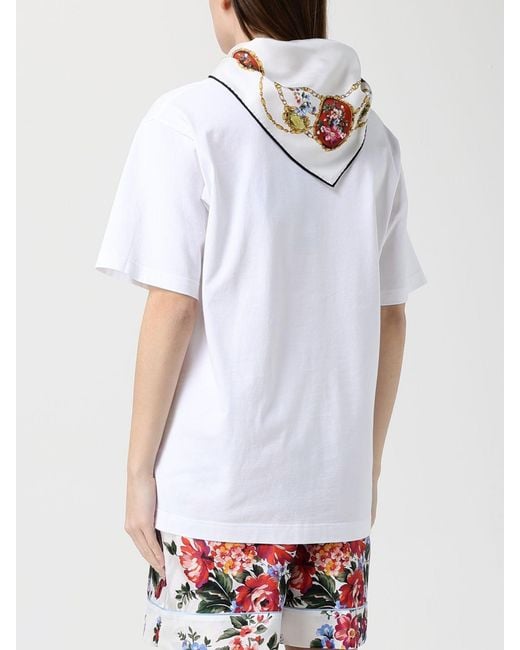 Dolce & Gabbana White Dolce &Amp Gabbana T-Shirts With Scarf