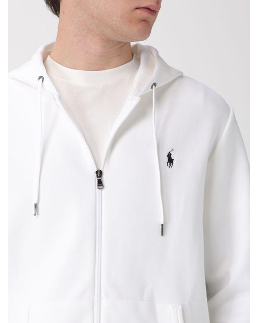 Polo Ralph Lauren White Cotton Hoodie for men