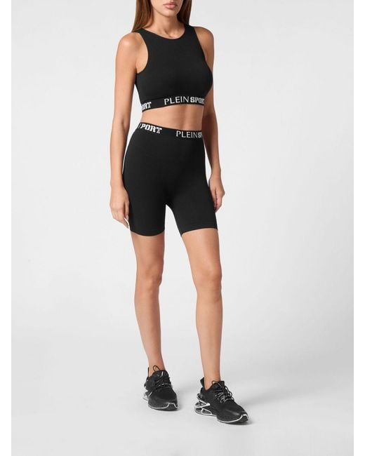 Philipp Plein Blue Technical Stretch Fabric Shorts