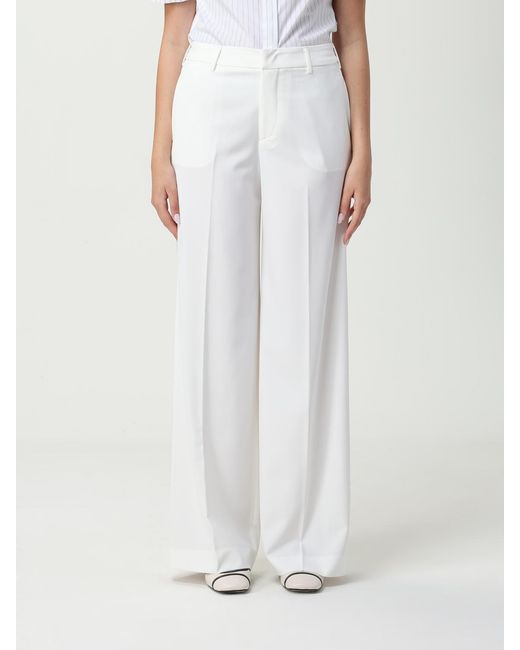 PT Torino White Crêpe Trousers