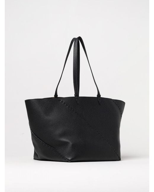 Borsa Diagonal Shopping Large Selleria di Fendi in Black da Uomo
