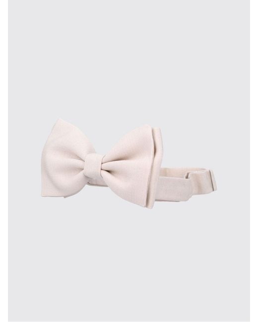 Lardini Natural Viscose And Silk Blend Ceremony Bow Tie for men