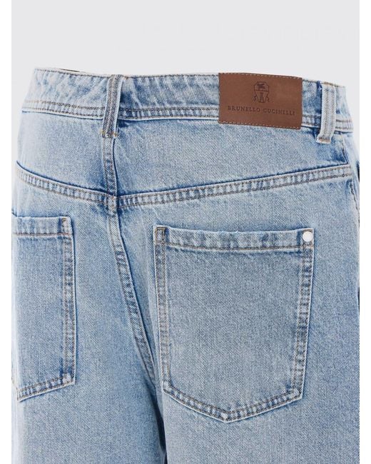 Brunello Cucinelli Blue Straight Cotton Jeans