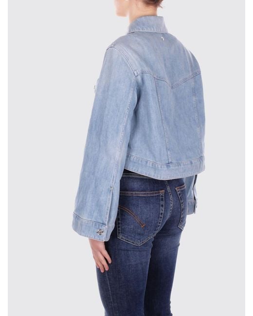 Dondup Blue Cotton Denim Jacket