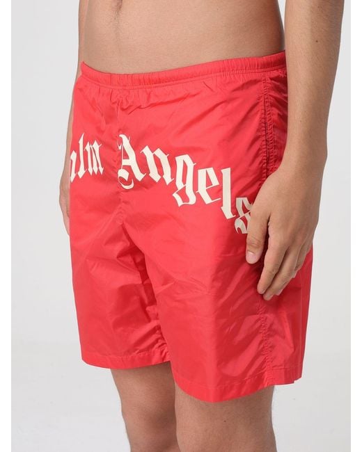 Palm Angels Red Swimsuit for men