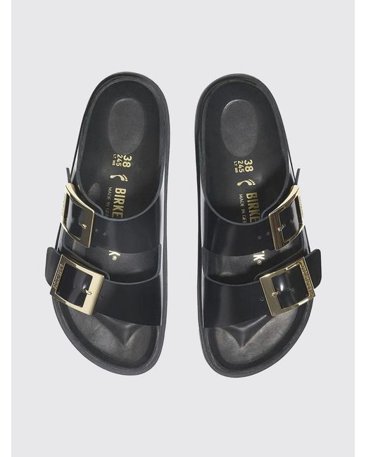 Birkenstock White Arizona Brushed Leather Sandals