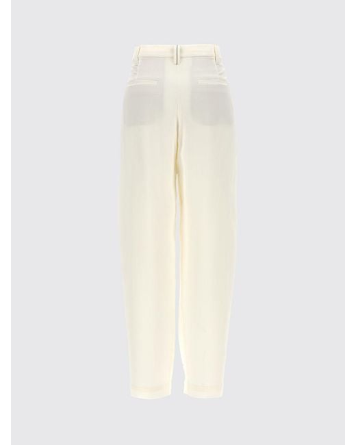 Brunello Cucinelli Natural Silk Baggy Trousers