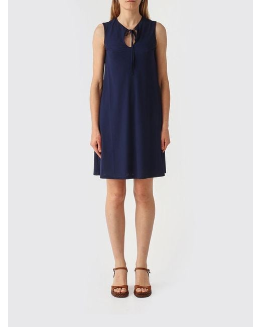Maliparmi Blue Jersey Mini Dress