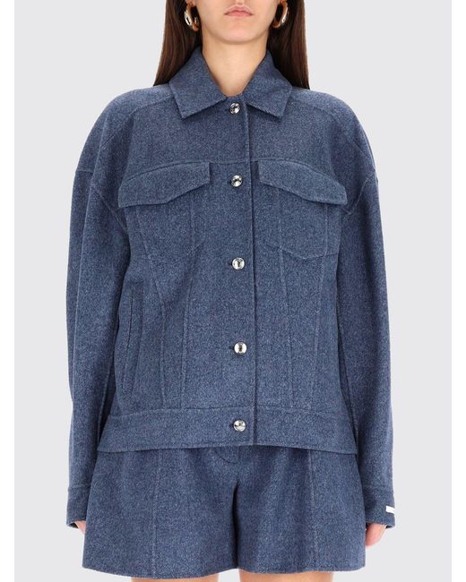 Sportmax Blue Max Mara Cantore Belted Wool-Felt Jacket