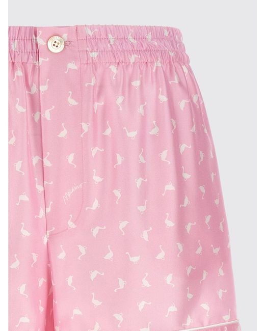 Moschino Couture Pink Printed Silk Shorts