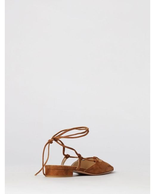 Anna F. Brown Suede Ballerina Flats