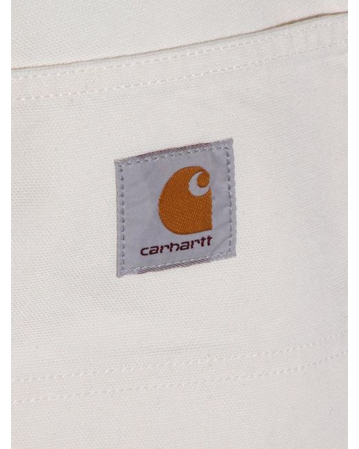 Carhartt White Organic Cotton Trousers for men