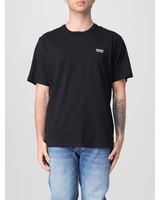 Just Cavalli Black Short Sleeve Crew Neck Tee for men