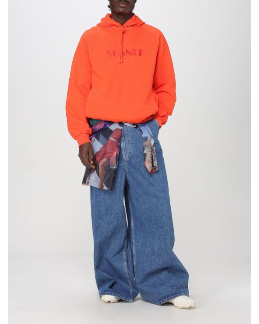 Sunnei Orange Sweatshirt for men