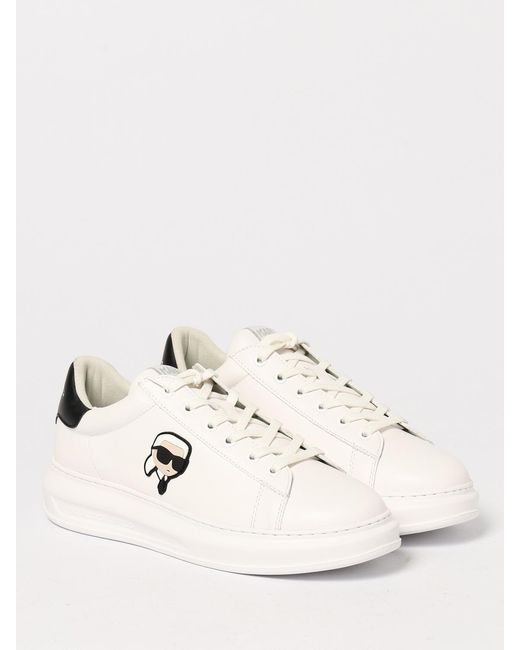 Karl Lagerfeld Natural Leather Sneakers for men