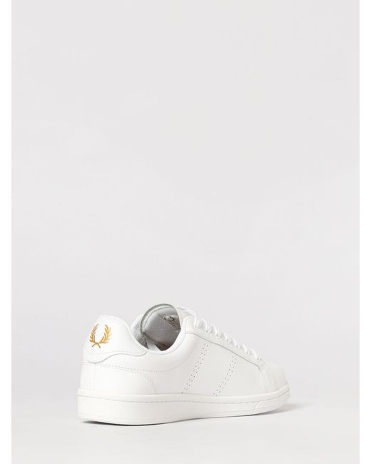 Fred Perry White Leather Sneakers for men