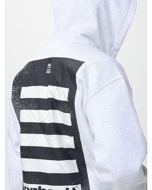 Carhartt Blue Cotton Blend Hoodie for men