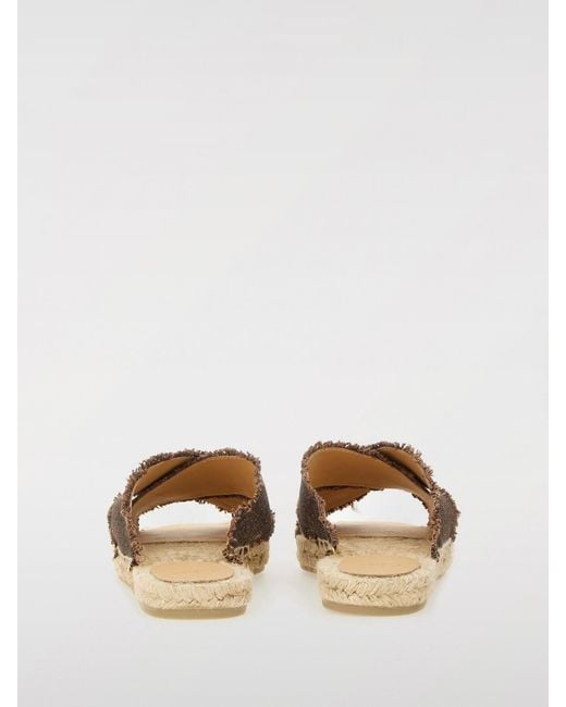 Castaner Brown Palmera Crossstrap Espadrille Slides