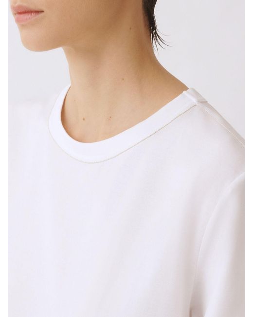 Fabiana Filippi White Basic Cotton T-Shirt
