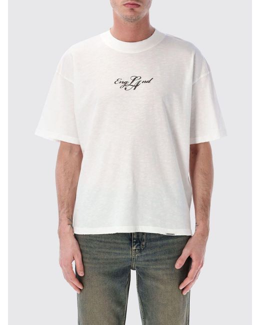 Represent White Cotton T-Shirt With Logo for men