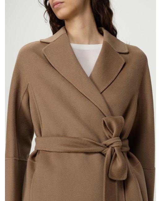 Max Mara Natural Virgin Wool Coat