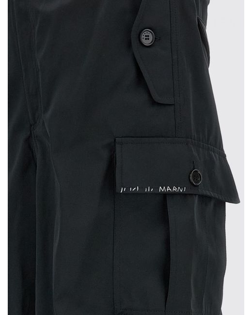 Marni Blue Cotton Blend Cargo Trousers for men
