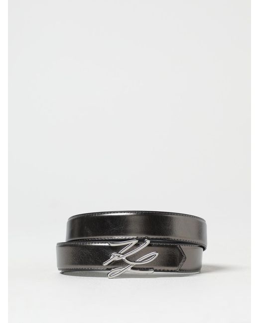 Karl Lagerfeld Black K/Autograph Reversible Leather Belt