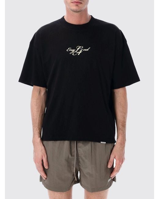 Represent Black Cotton T-Shirt With Logo for men