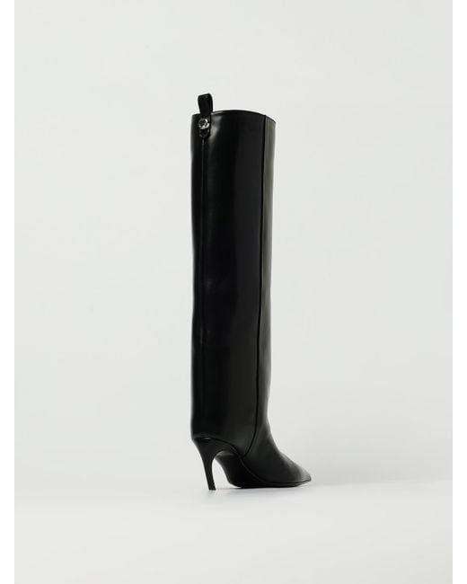 The Attico Black Flat Ankle Boots