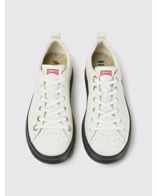 Camper White Twins Sneakers In Calfskin for men