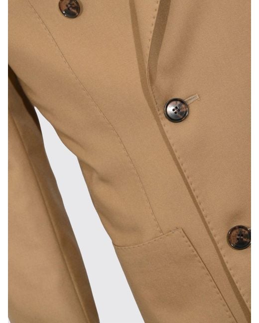 Sartorio Napoli Natural Double-Breasted Cashmere And Silk Blazer With Peak Lapels for men