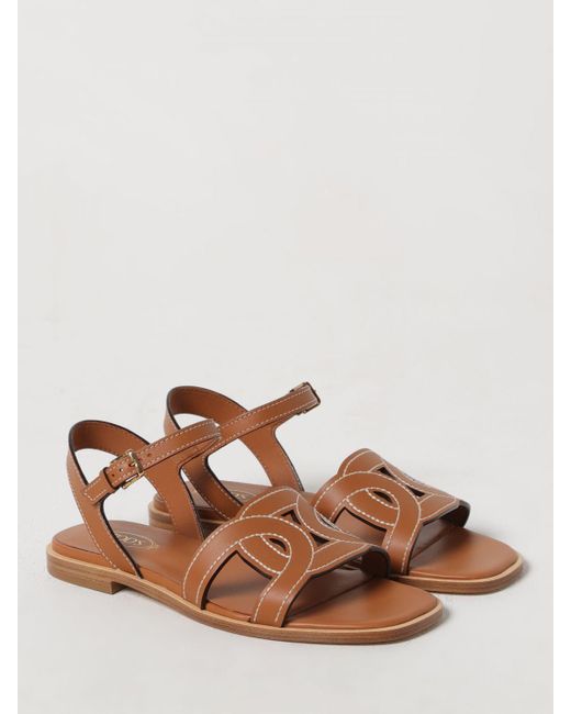 Tod's Brown Flat Sandals