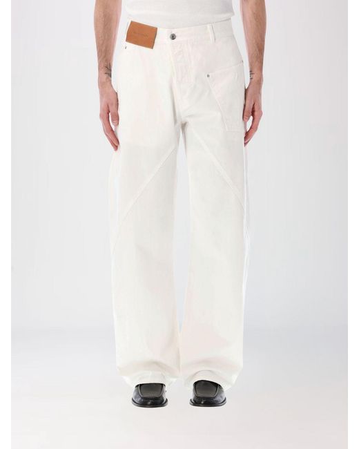 J.W. Anderson White Twisted Workwear Wide-Leg Denim Jeans for men