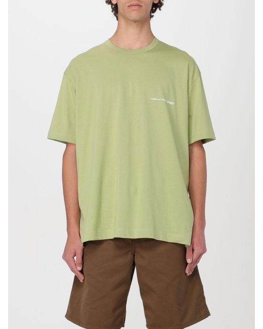 T-shirt Comme Des Garçons in cotone con logo di Comme des Garçons in Green da Uomo