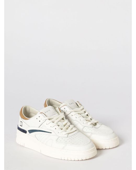 Date White Leather Torneo Sneakers for men