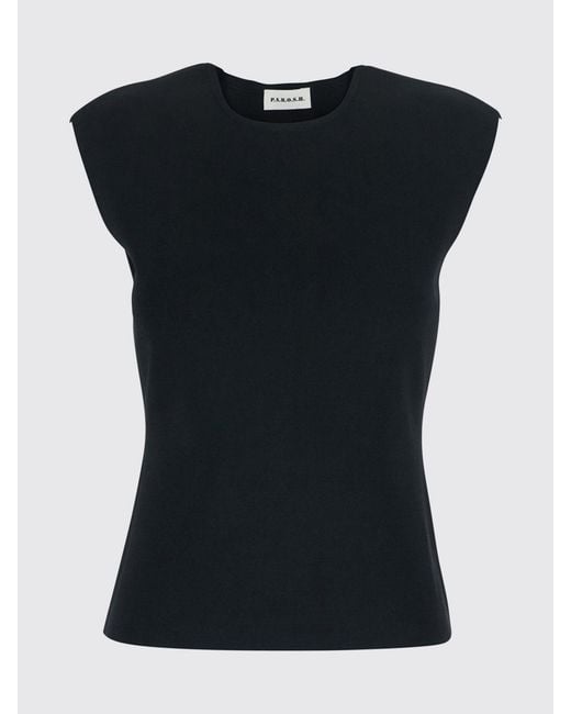 P.A.R.O.S.H. Blue Slim Fit Sleeveless Crewneck Top P.A.R.O.S.H