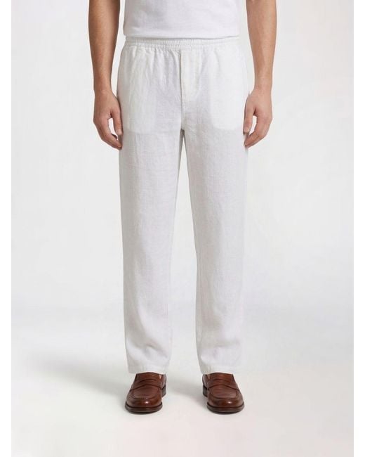 Aspesi White Linen Trousers for men