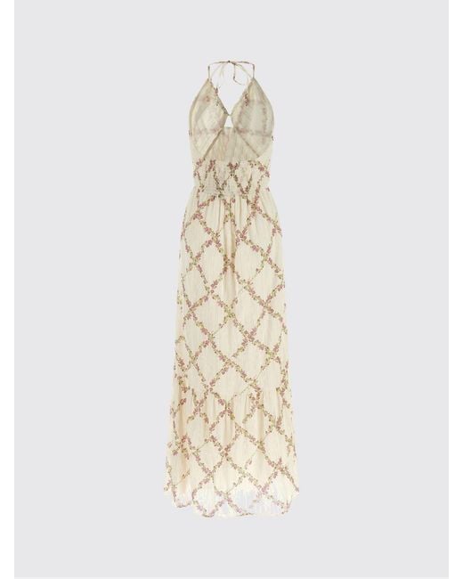 Twinset Natural Floral Print Cotton Midi Dress