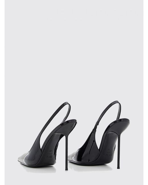 Paris Texas White Lidia Patent Leather Slingback Pumps With High Heel