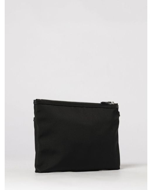 Bally Black Code Nylon Document Holder With Stripe Detail And Removable Handle for men