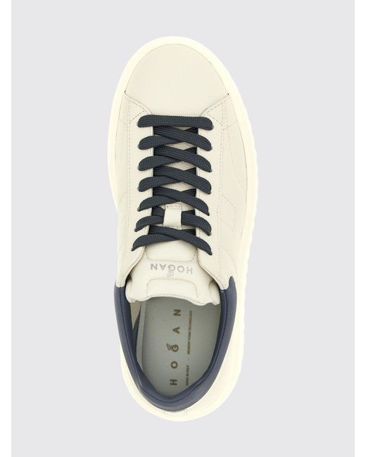 Hogan Natural H-Stripes Leather Sneakers for men
