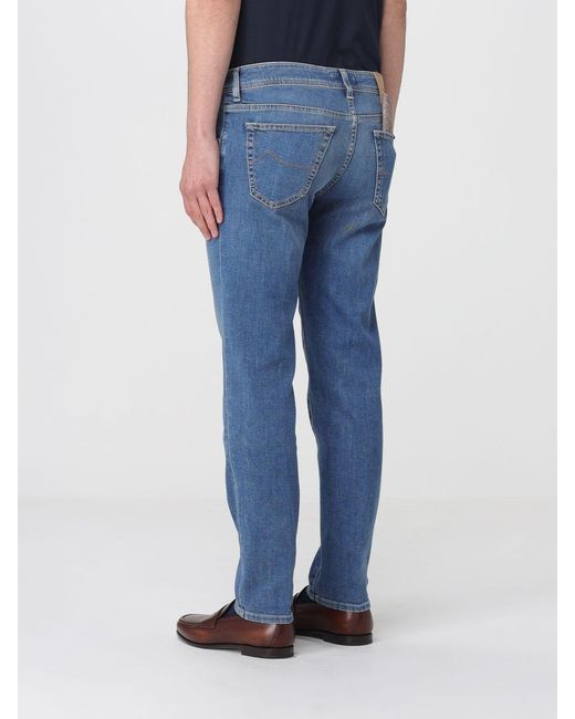 Jacob Cohen Blue Stretch Denim Slim Fit Jeans for men