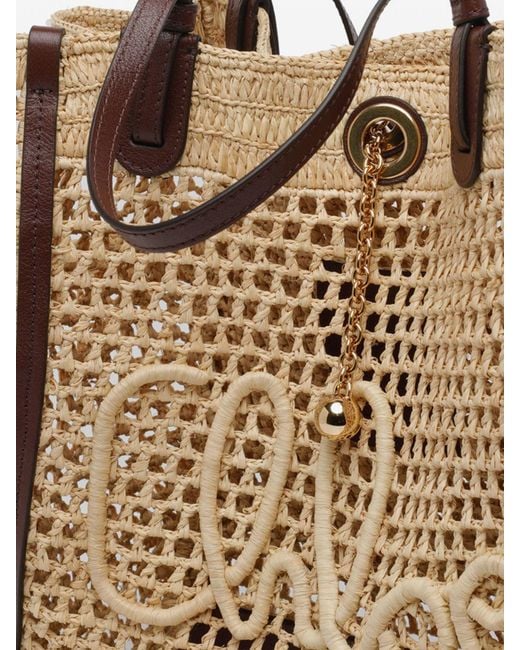 Chloé Natural Chlo&Eacute Iconic Double Carry Crochet Shoulder Tote Bag