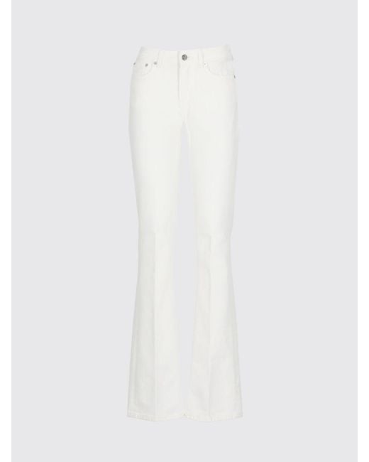 Jeans Flared De Mezclilla Elástica Dondup de color White