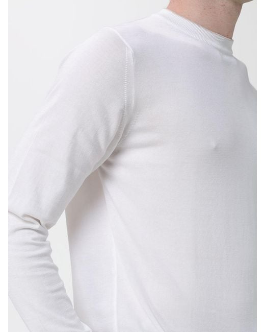 Eleventy White Basic Crew-Neck Top for men