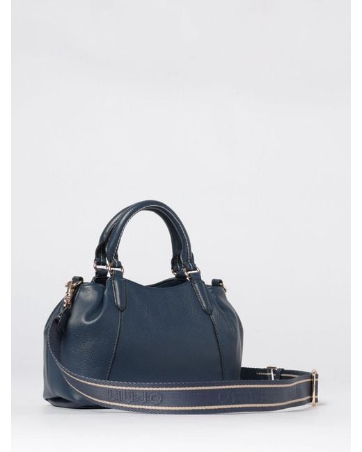 Liu Jo Blue Grained Faux Leather Bag