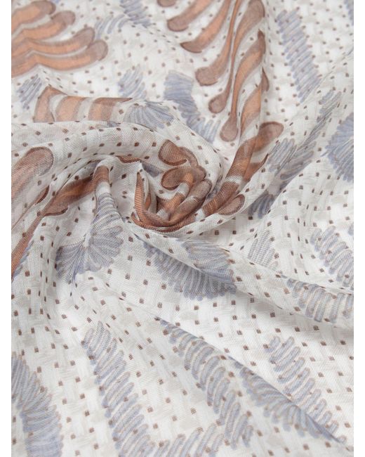 Liu Jo Gray Printed Foulard