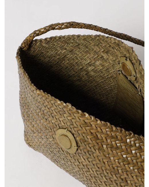 Dragon Diffusion Green Corsina Woven Leather Bag